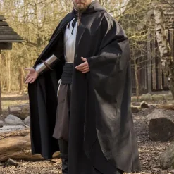Epic Armoury Middelalderlig Kappe Terrowin, Sort
