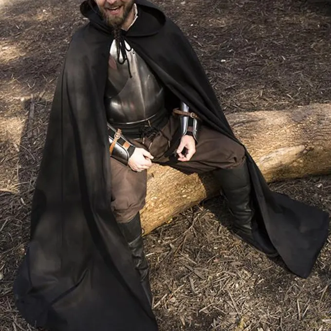 Epic Armoury Middelalderlig Kappe Terrowin, Sort - Billede 4