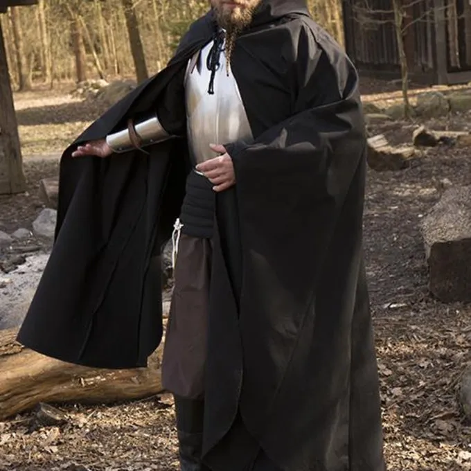 Epic Armoury Middelalderlig Kappe Terrowin, Sort - Billede 5