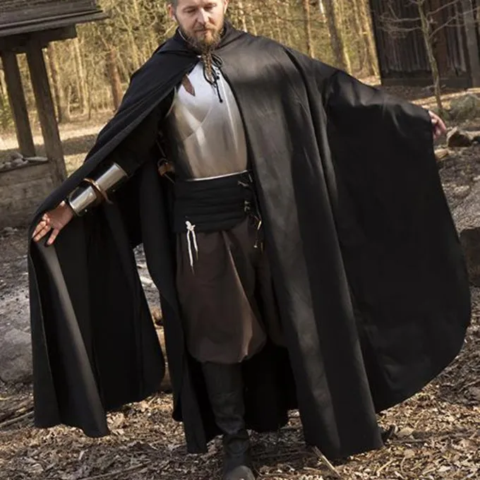 Epic Armoury Middelalderlig Kappe Terrowin, Sort - Billede 6