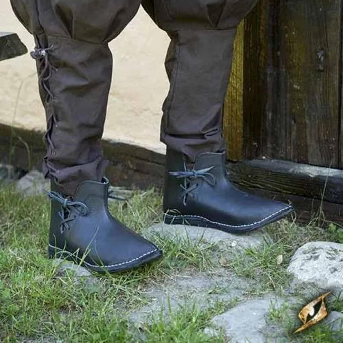 Epic Armoury Middelalderlige Ankelstøvler Galahad, Sort