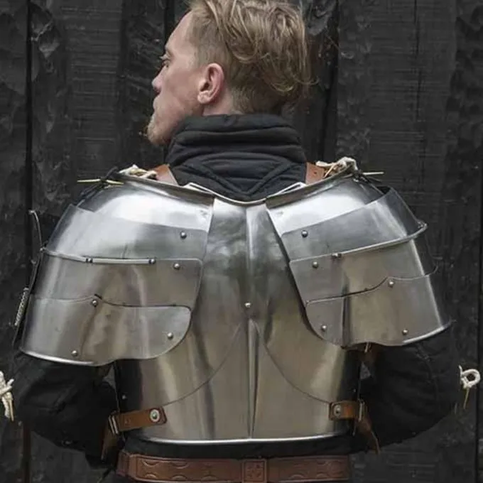 Epic Armoury Middelalderlige Pauldrons Milanese, Polerede - Billede 2