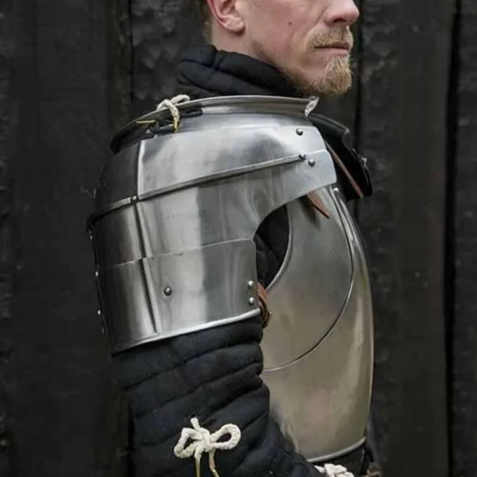 Epic Armoury Middelalderlige Pauldrons Milanese, Polerede - Billede 3