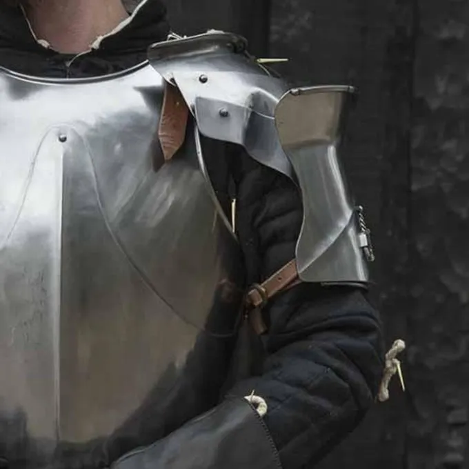 Epic Armoury Middelalderlige Pauldrons Milanese, Polerede - Billede 4