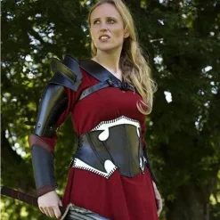 Epic Armoury Mørk Elf Sort / Hvid Læder Korset