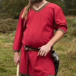 Mørk Rød Viking Tunika