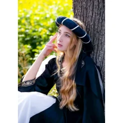 Leonardo Carbone Pige Krans, Sort-naturlig