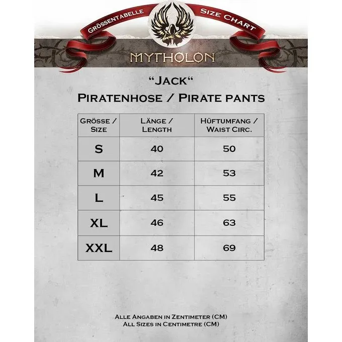 Mytholon Piratbukser Jack, Sort/fløde - Billede 4