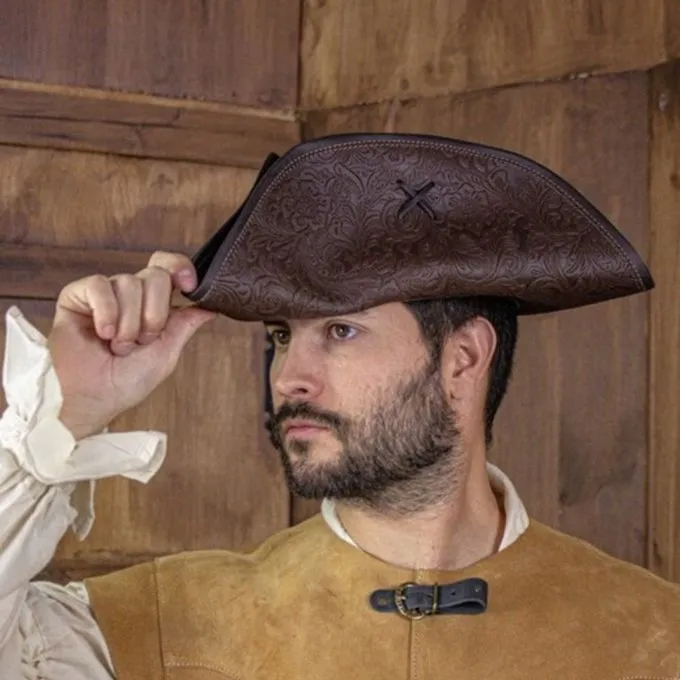 Rawblade Pirate Hat Jack Rackham, Deluxe, Brown - Billede 3