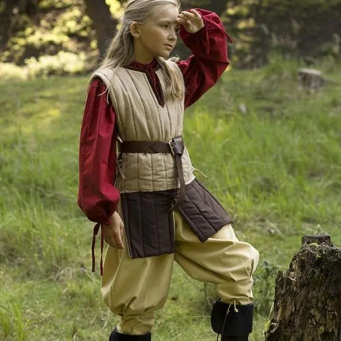 Epic Armoury RFB ærmerøs Gambeson, Beige - Billede 4