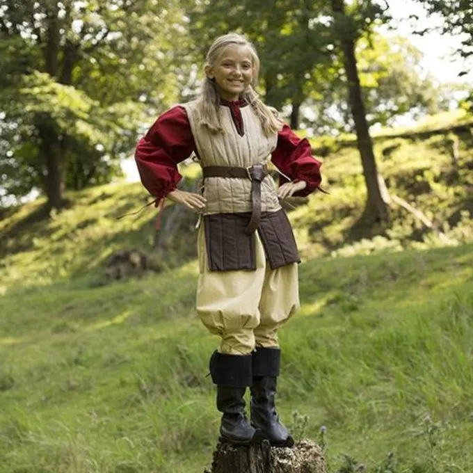 Epic Armoury RFB ærmerøs Gambeson, Beige - Billede 5