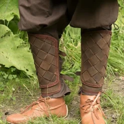 Epic Armoury RFB Læder Viking Fedtegrever, Brun, Pair