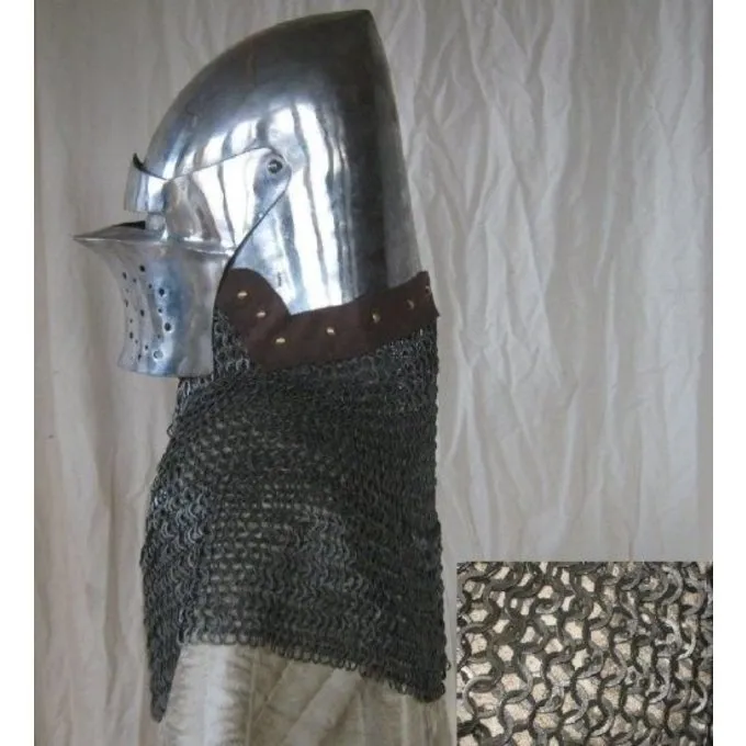 Ulfberth Ringbrynje Brynjekrave, Runde Ringe - Runde Nitter, 8 Mm - Billede 2