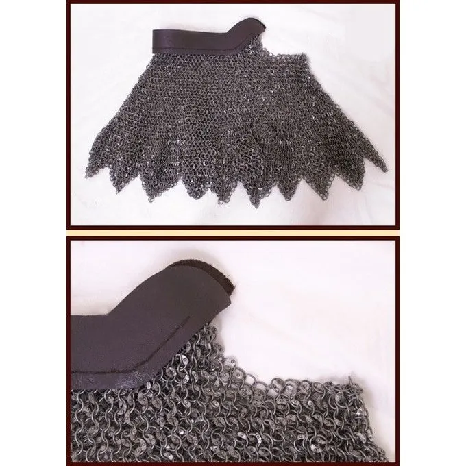 Ulfberth Ringbrynje Brynjekrave, Runde Ringe - Runde Nitter, 8 Mm