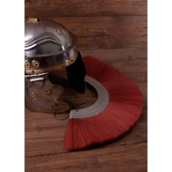 Deepeeka Roman Hjelmkam, Rød, Metalbase