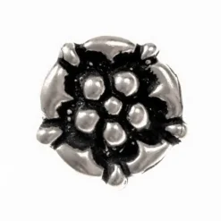 Senmiddelalderlige Knapper Med Rosen, Tin, Sæt Af 5 Stk