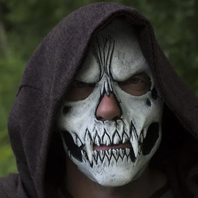 Epic Armoury Skull Trophy Mask, Wit - Billede 2