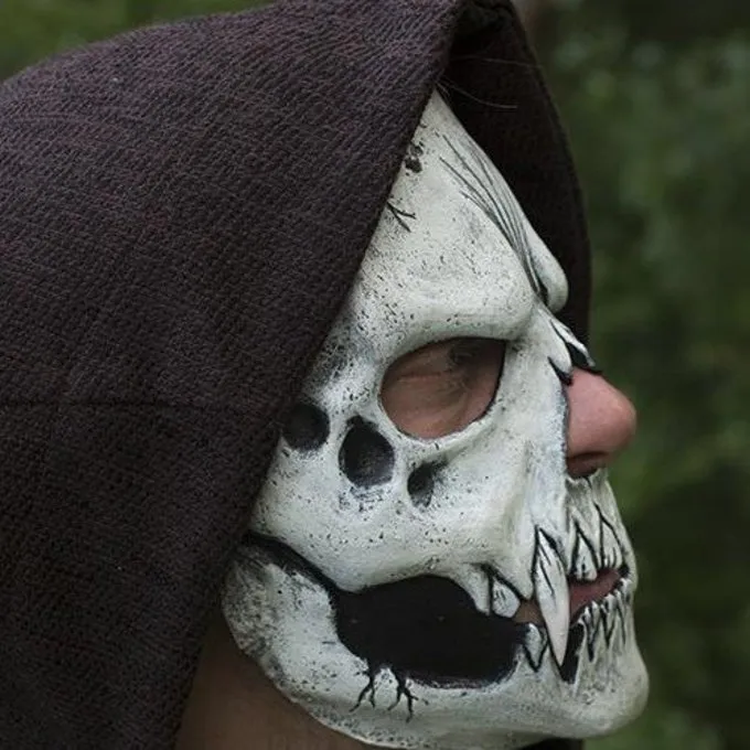 Epic Armoury Skull Trophy Mask, Wit - Billede 5