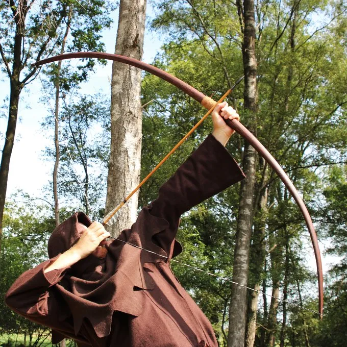 Skytte Bue Nyopførelse / Larp, 70" (178 Cm) Mørkebrun, 25 Lbs