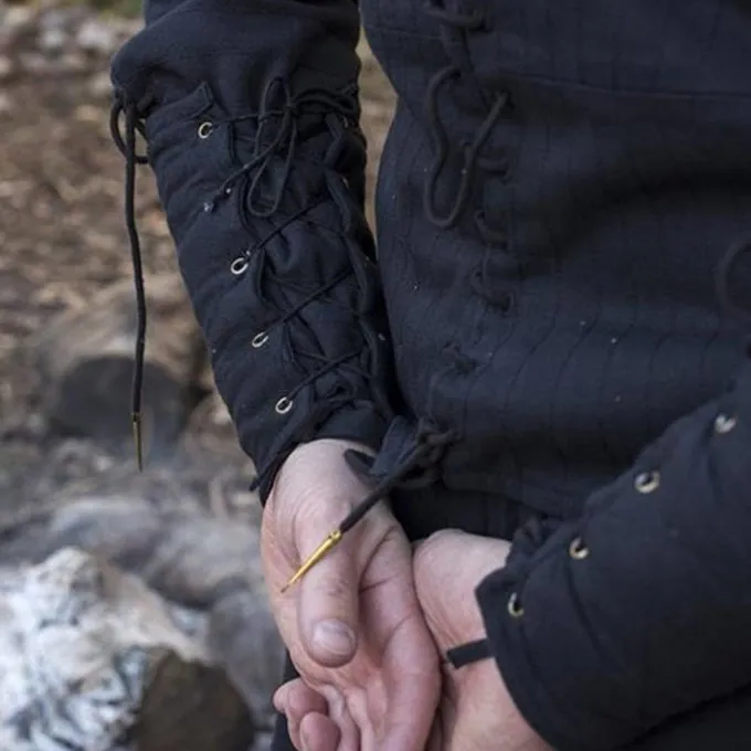 Epic Armoury Sort Slagkofte Armskinner, Par - Billede 3