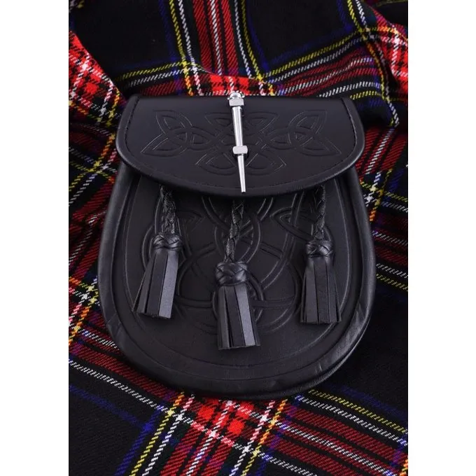 Sporran Med Keltisk Motiv, Sort - Billede 2