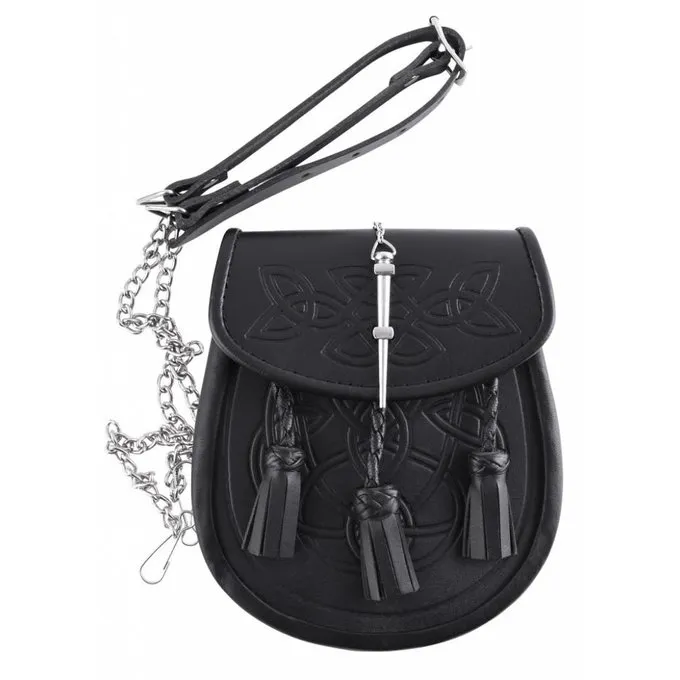 Sporran Med Keltisk Motiv, Sort - Billede 3