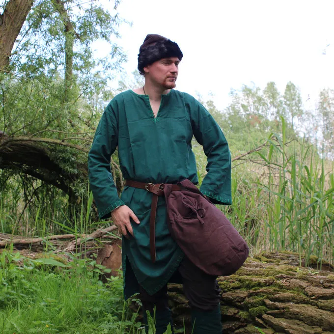 Leonardo Carbone Tekstil Skuldertaske, Brun - Billede 2