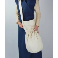 Leonardo Carbone Tekstil Skuldertaske, Creme