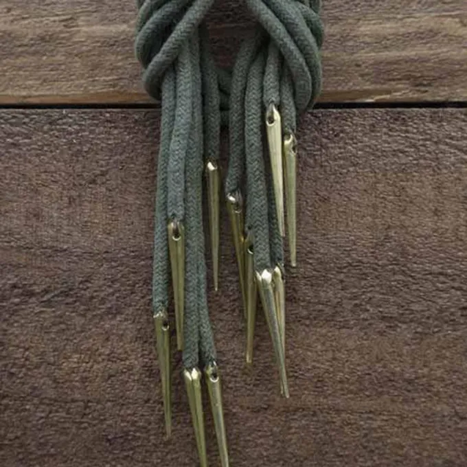 Epic Armoury Tie Snørebånd Med Aiglets, Sæt Af 6, Grøn