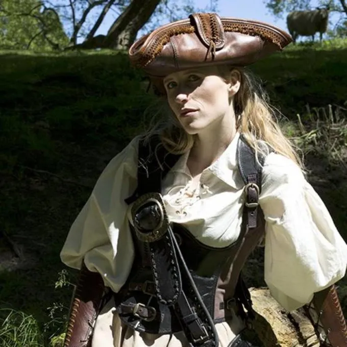 Epic Armoury Tricorn Blackbeard, Brun - Billede 2