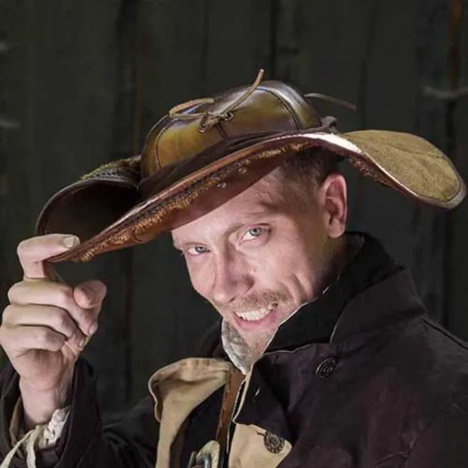 Epic Armoury Tricorn Blackbeard, Brun - Billede 5