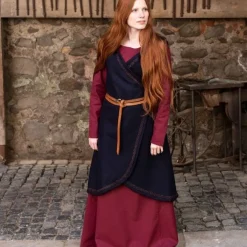 Burgschneider Uld Wrap Kjole Myrana, Blå