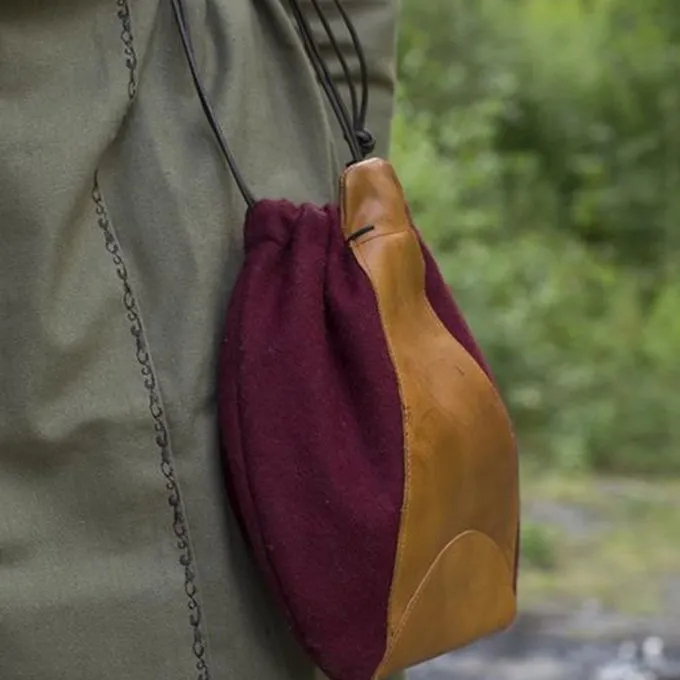 Epic Armoury Uldlæder Taske, Rødbrun - Billede 4