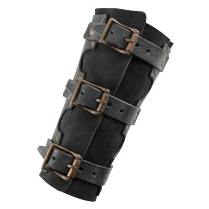 Ulfberth Vambraces Med Nitter, Sort - Billede 2