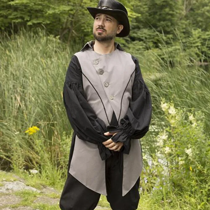 Epic Armoury Victoriansk Vest Dorian, Grå - Billede 2