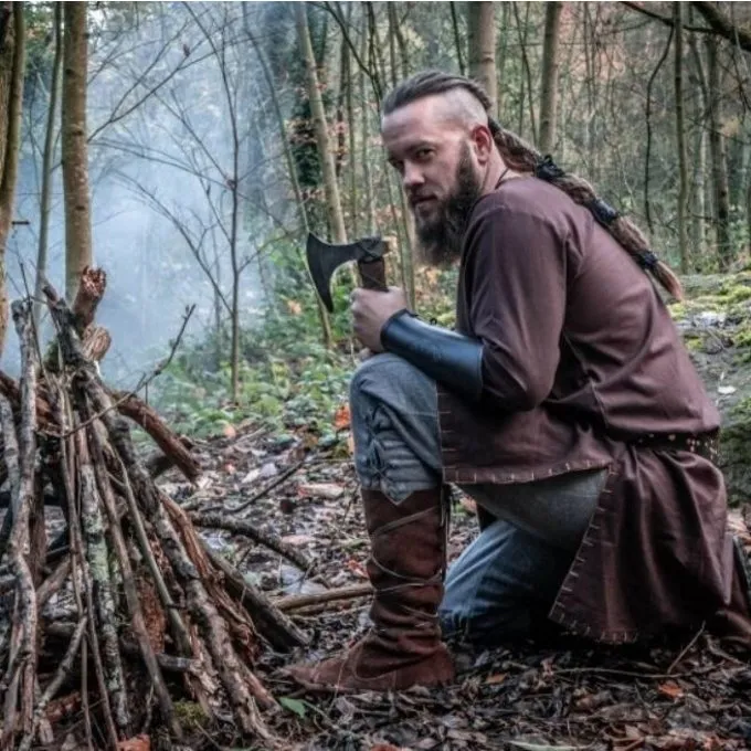 Leonardo Carbone Viking Bukser Jorvik, Brun - Billede 2