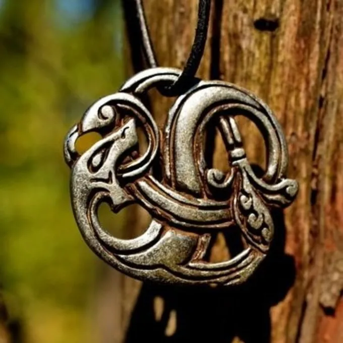 Viking Dragon Amulet Messing - Billede 2