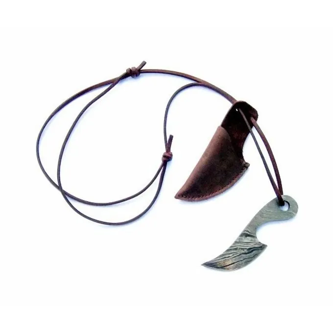 Viking Hals Kniv Damascus - Billede 4