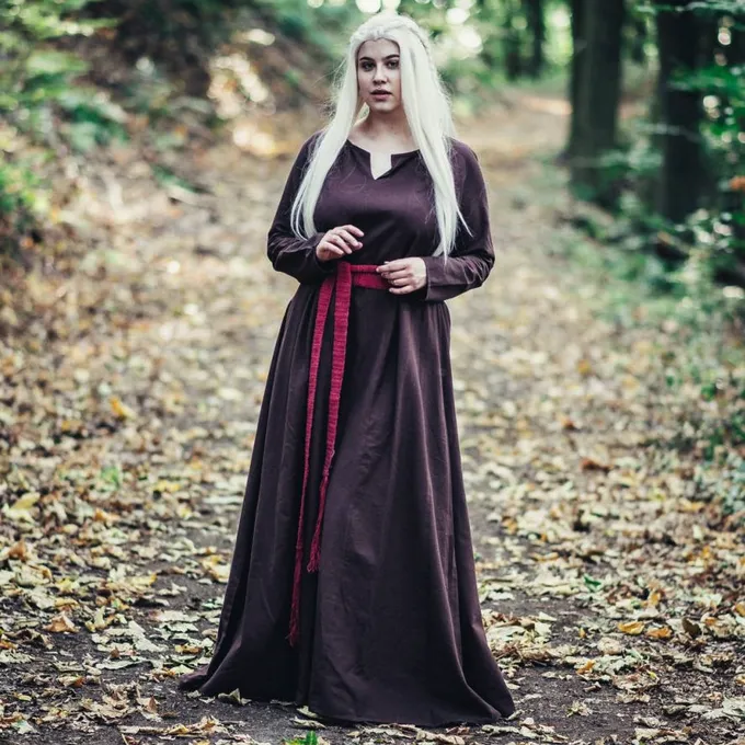 Leonardo Carbone Viking Kjole Lina, Mørkebrun - Billede 2