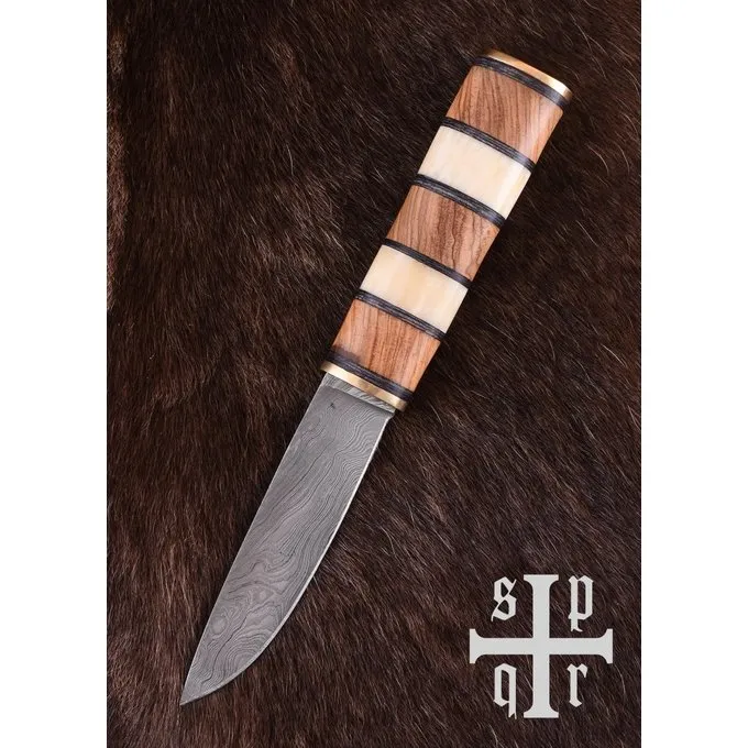 SPQR Viking Kniv Visby, Damascus Stål - Billede 3