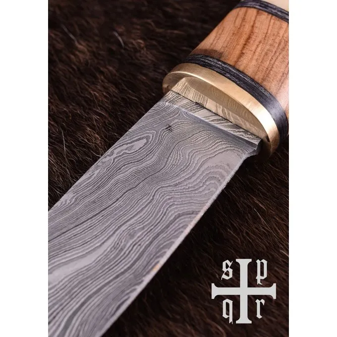 SPQR Viking Kniv Visby, Damascus Stål - Billede 4