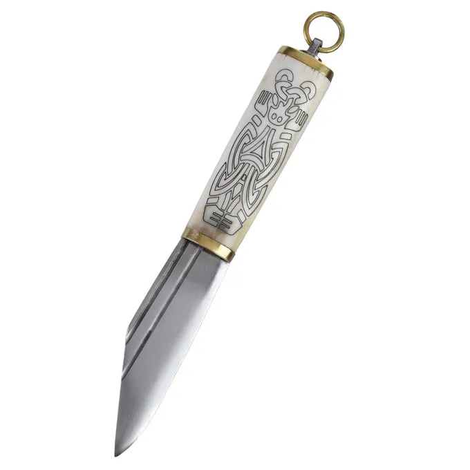 Deepeeka Viking Seax Borre Stil Med Knoglegreb - Billede 2