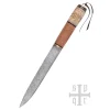 SPQR Viking Seax Med Knude Motiv, Damaskus Stål