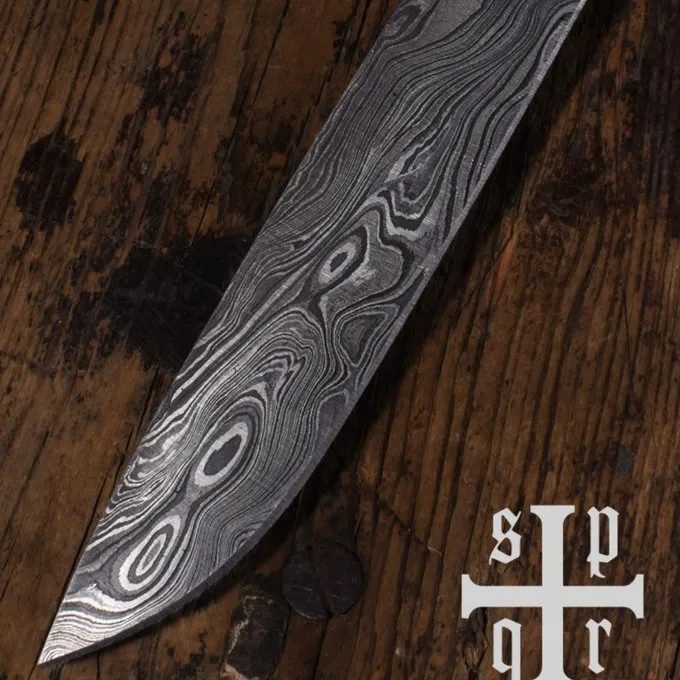 SPQR Viking Seax Roskilde, Damaskus Stål - Billede 3
