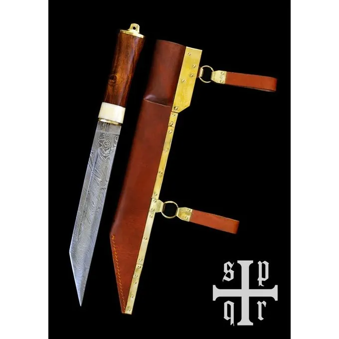 SPQR Viking Seax Wexford, Damaskus Stål - Billede 3
