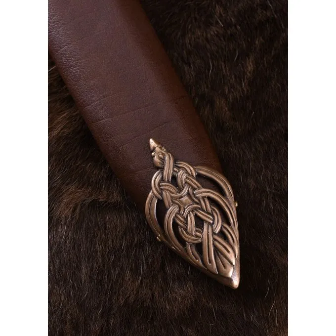 Deepeeka Viking Sværd ø Eigg Damascus Stål, Læder Greb - Billede 6