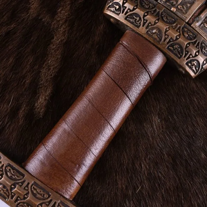 Deepeeka Viking Sværd ø Eigg, Læder Greb, Hærdet - Billede 5