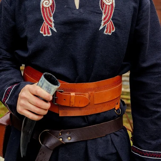 Leonardo Carbone Viking Tunika Hugin & Munin, Sort - Billede 5