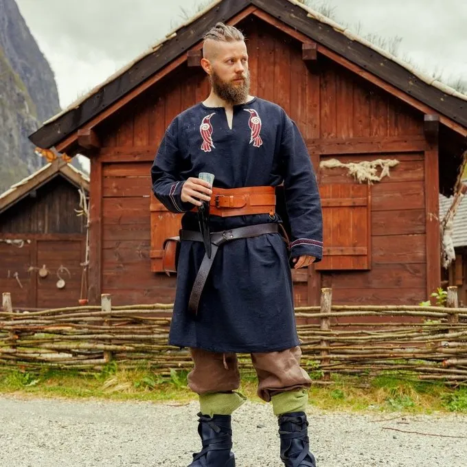 Leonardo Carbone Viking Tunika Hugin & Munin, Sort