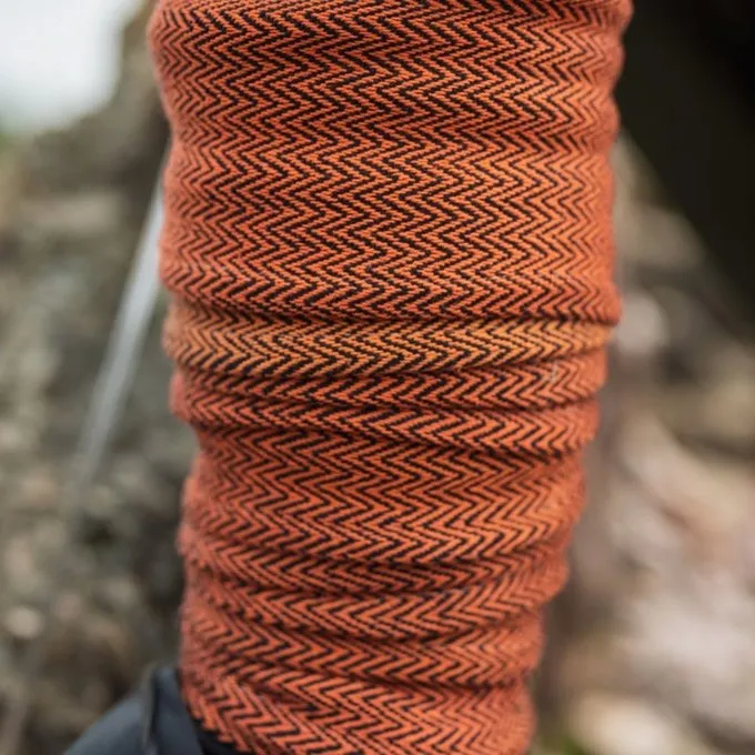 Leonardo Carbone Viking Winingas Herringbone Motiv Frode, Orange - Billede 2